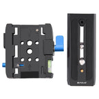 PULUZ Quick Release Clamp Adapter + Quick Release Plate for  DSLR & SLR Cameras, QR Plate Black - TOYFACTORY