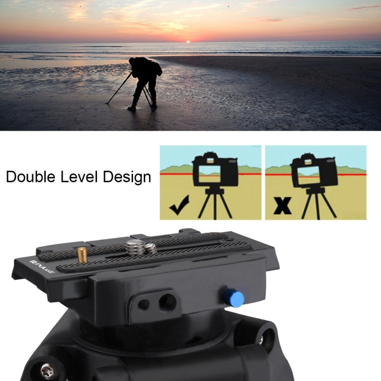 PULUZ Quick Release Clamp Adapter + Quick Release Plate for  DSLR & SLR Cameras, QR Plate Black - TOYFACTORY