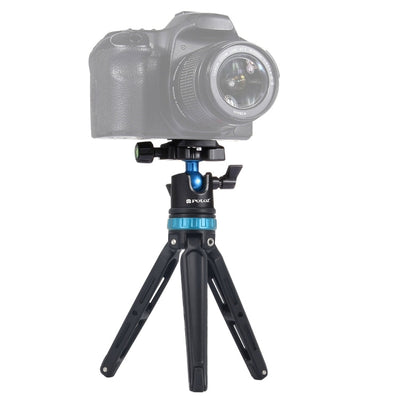 PULUZ Pocket Mini Adjustable Metal Desktop Tripod Mount with 360 Degree Ball Head for DSLR & Digital Cameras, Adjustable Height: 11-20.2cm, Tripod with Head(L) - TOYFACTORY