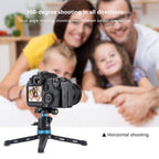 PULUZ Pocket Mini Adjustable Metal Desktop Tripod Mount with 360 Degree Ball Head for DSLR & Digital Cameras, Adjustable Height: 11-20.2cm, Tripod with Head(L) - TOYFACTORY