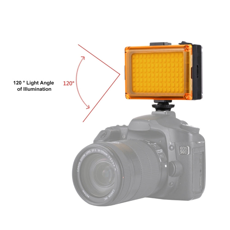 PULUZ Pocket 96 LEDs 860LM Professional Vlogging Photography Video & Photo Studio Light with White and Orange Magnet Filters Light Panel for Canon, Nikon, DSLR Cameras, 104 LED - TOYFACTORY