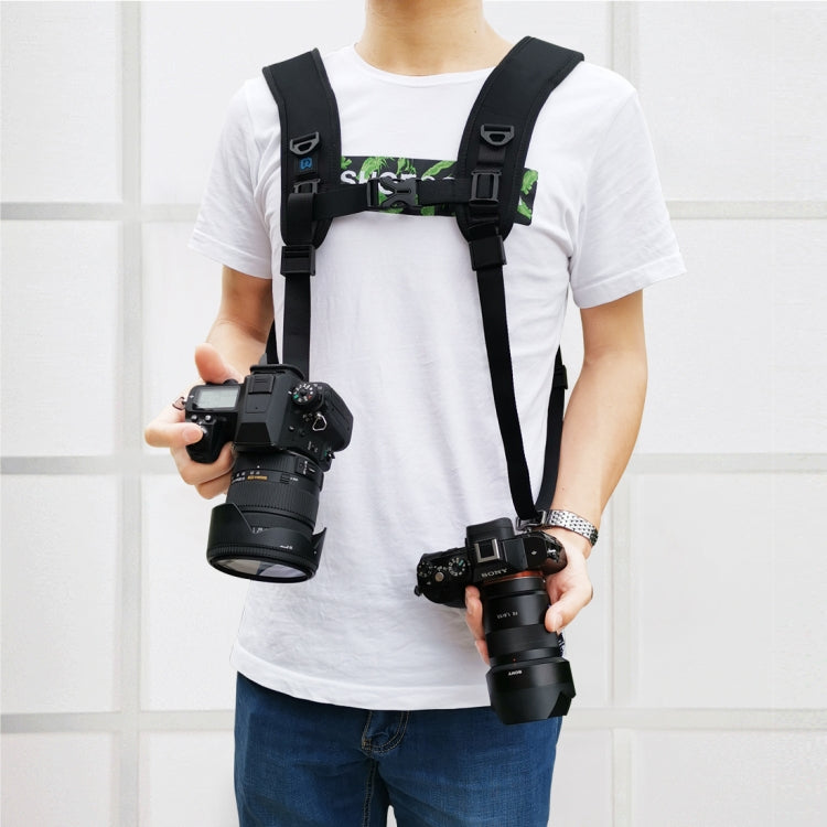PULUZ Quick Release Double Shoulder Harness Soft Pad Decompression Foam Strap Belt for DSLR Digital Cameras, Double Shoulder - TOYFACTORY