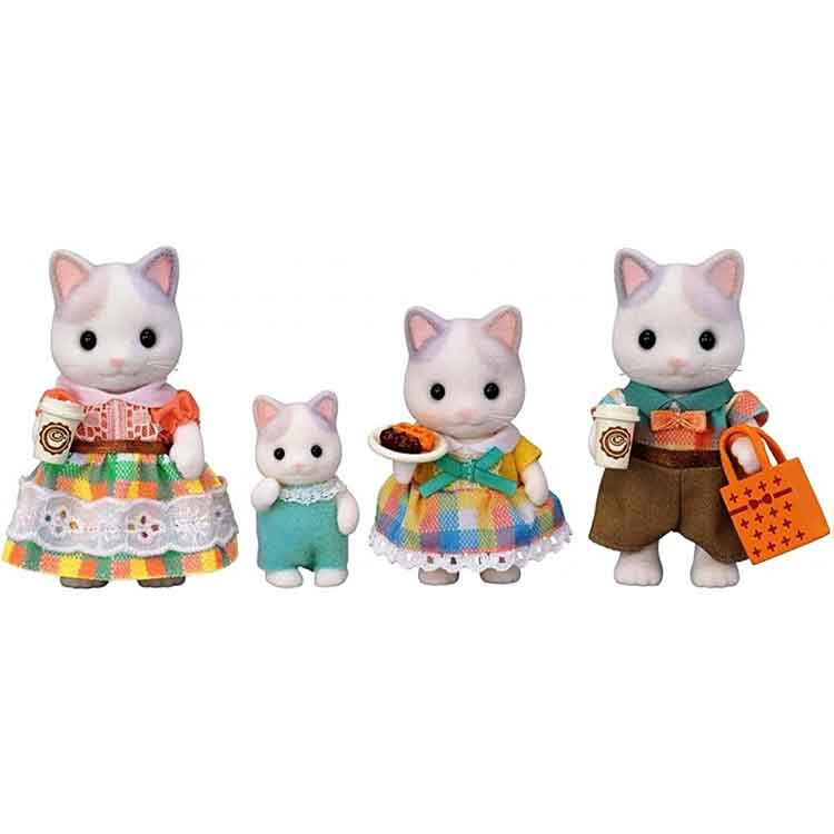 Sylvanian Families - Latte Cat Family