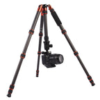 Triopo GT-2505x8.C Adjustable Portable Carbon Fiber Tripod with B-1 Aluminum Ball Head for Canon Nikon Sony DSLR Camera, GT-2505x8.C (Black), GT-2505x8.C (Gold) - TOYFACTORY