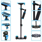 PULUZ 38.5-61cm Carbon Fiber Handheld Stabilizer for DSLR & DV Digital Video & Cameras, Capacity Range 0.5-3kg, S60T Blue - TOYFACTORY