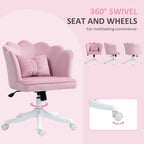 HOMCOM Armless Desk Chair Home Office Chair w/ Wide Seat Tilt Function - TOYFACTORY