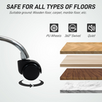 HOMCOM Modern Vanity Computer Desk Chair with Rolling Wheels - TOYFACTORY