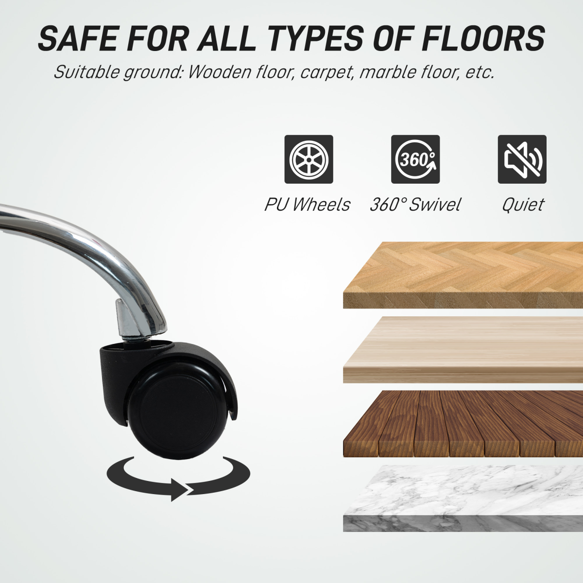 HOMCOM Modern Vanity Computer Desk Chair with Rolling Wheels - TOYFACTORY