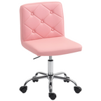 HOMCOM Modern Vanity Computer Desk Chair with Rolling Wheels - TOYFACTORY