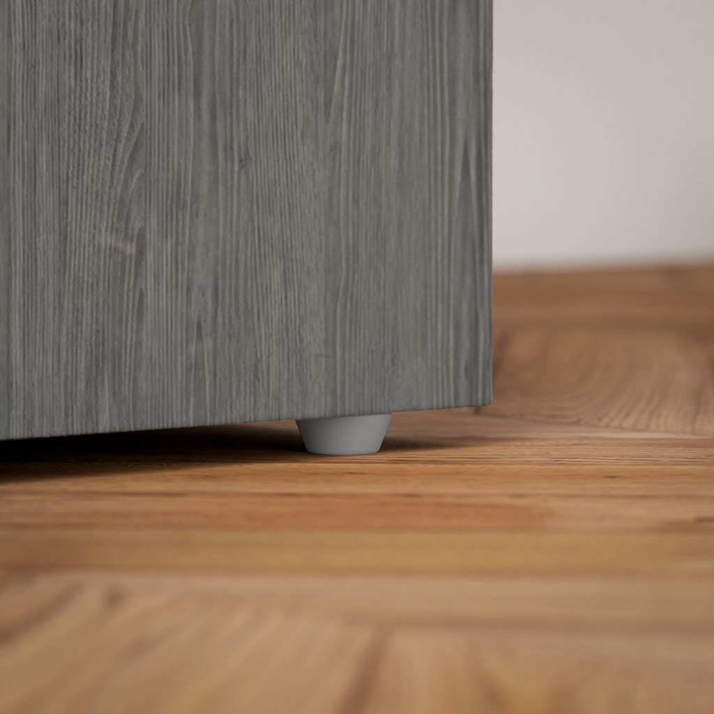 HOMCOM 120cm Computer Desk, Study Table with 3 Shelf & Drawers, Grey - TOYFACTORY