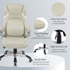 Vinsetto Fabric Office Desk Chair w/ Adjustable Height Tilt Function - TOYFACTORY