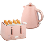 HOMCOM 1.7L Kettle and Toaster Set with Defrost Reheat and Crumb Tray - TOYFACTORY