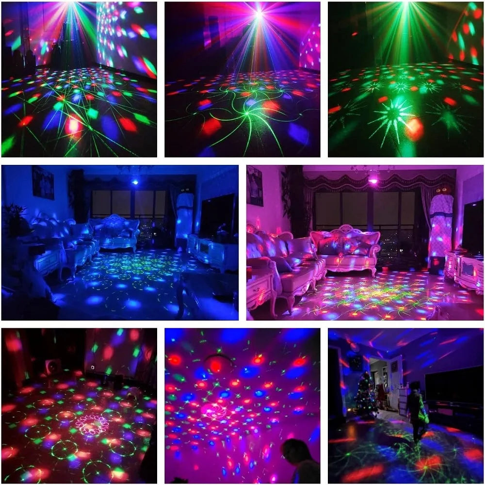 Party Lights Dj Disco Ball Light Pattern Projector Sound Activated