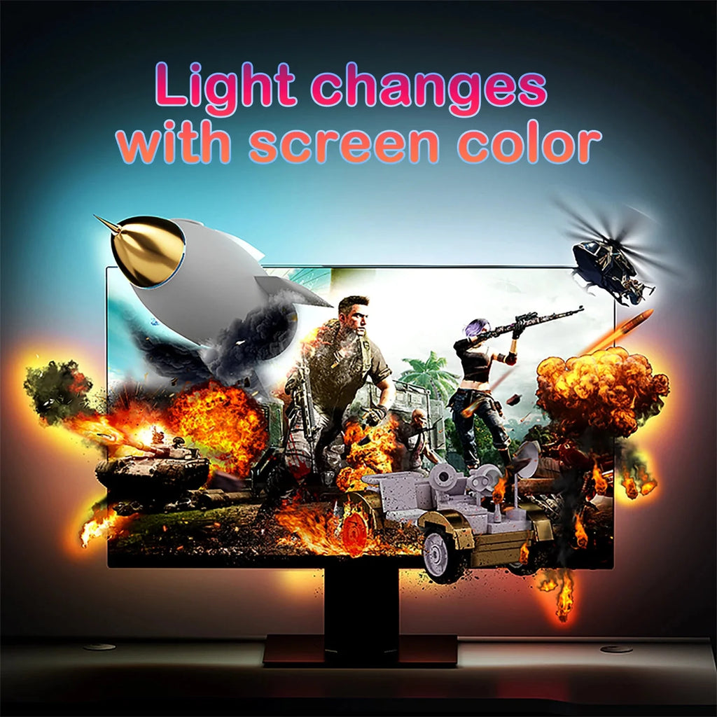 RGB LED Gaming Strip Light Computer Monitor Backlight - TOYFACTORY