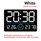 Large Digital Wall Clock 10 Brightness Adjustment Dual Alarm LED Clocks