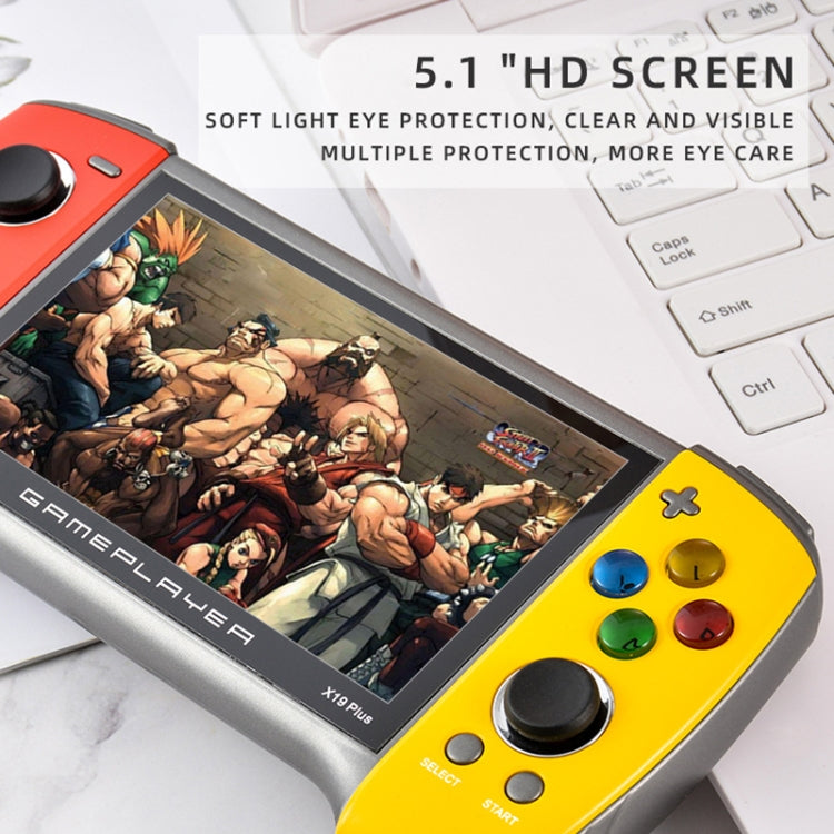 X19 Plus 5.1 inch Screen Handheld Game Console 8G Memory Support TF Card Expansion & AV Output, X19 Plus / Red+Yellow, X19 Plus / Red, X19 Plus / Red+Blue - TOYFACTORY
