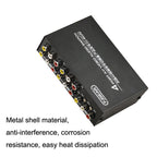 FJGEAR FJ-401AV Lotus Head Interface 4-way AV Audio and Video Switcher(Black)