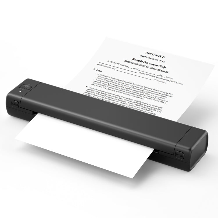 M08F Bluetooth Wireless Handheld Portable Thermal Printer(Black A4 Version) - TOYFACTORY
