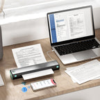 M08F Bluetooth Wireless Handheld Portable Thermal Printer, Black Green A4 Version, Black A4 Version, White A4 Version, White Orange A4 Version, Green A4 Version, Pink A4 Version, Gray A4 Version, Silver A4 Version, Black Green Letter Version           ... - TOYFACTORY