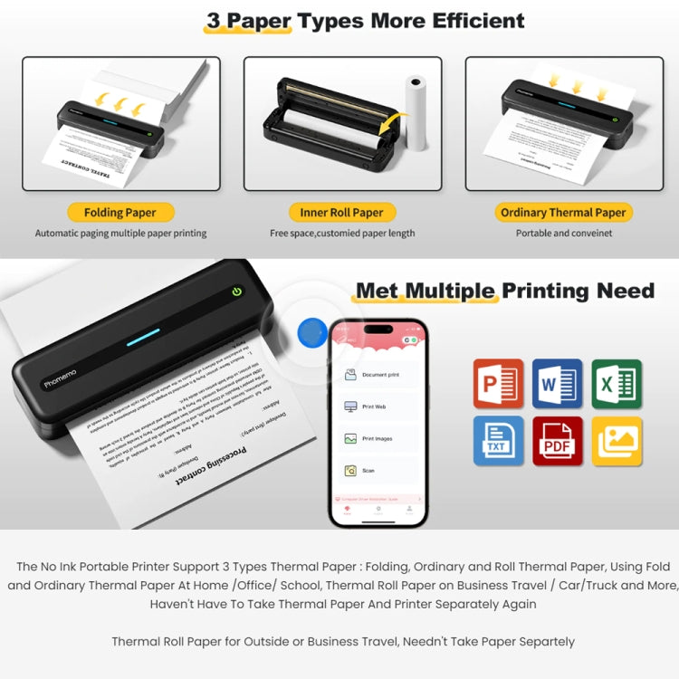 Phomemo M832 300dpi Wireless Thermal Portable Printer - TOYFACTORY