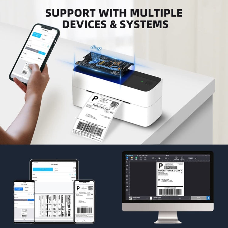 Phomemo PM241-BT Bluetooth Address Label Printer Thermal Shipping Package Label Maker, US, EU - TOYFACTORY