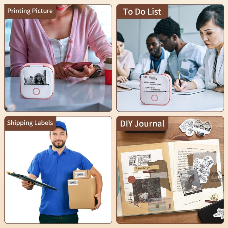 Phomemo T02 Standard Error Mini Pocket Small Portable Bluetooth Phone Photo Label Thermal Printer - TOYFACTORY