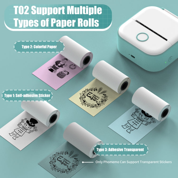 Phomemo T02 Standard Error Mini Pocket Small Portable Bluetooth Phone Photo Label Thermal Printer - TOYFACTORY