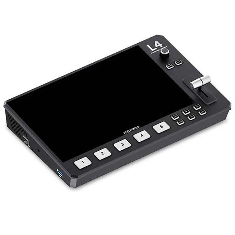 FEELWORLD L4 Multi-Camera Video Mixer Switcher 10.1" Touch Screen USB 3.0 Fast Streaming(EU Plug)