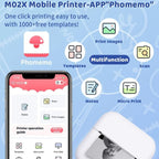 Phomemo M02X Inkless Pocket Printer Bluetooth Thermal Portable Sticker Maker Machine - TOYFACTORY
