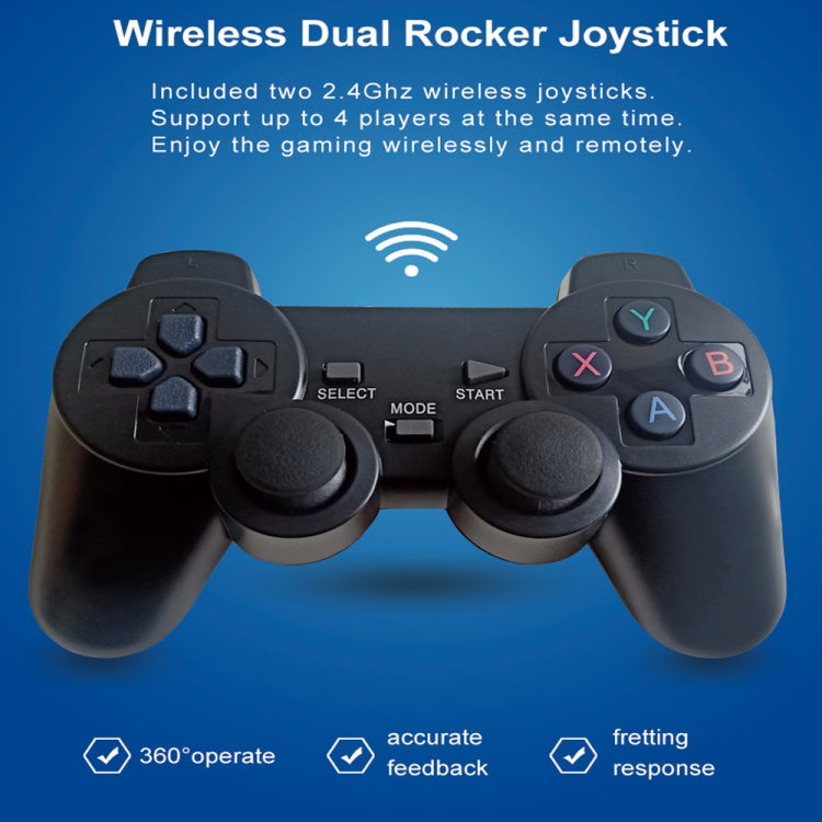 W8PRO 64G Dual System HD Wireless Joystick Retro Gaming Console With 36000+ Games, EU Plug, US Plug, UK Plug, AU Plug - TOYFACTORY