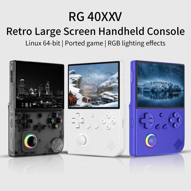ANBERNIC RG40XXV Vertical HD Screen Joystick Game Console With Ambient Light Portable Retro Handheld Console, 64GB, 64GB+128GB, 64GB+256GB - TOYFACTORY