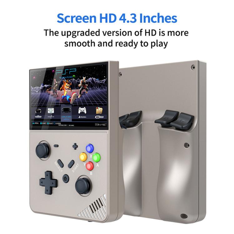 R43 Pro Handheld Game Console 4K HD 4.3-Inch Screen Home Portable Video Game Player, Translucent Black 64G, Gray 64G, Translucent Black 128G, Gray 128G - TOYFACTORY