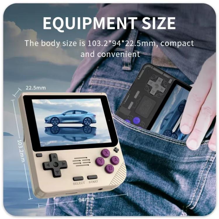POWKIDDY V10 Retro Handheld Game Console 3.5-inch IPS OCA Full Fit, Quad-Core Cortex-A35 1.5GHz - TOYFACTORY