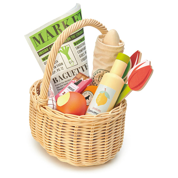 Wicker Shopping Basket - TOYFACTORY