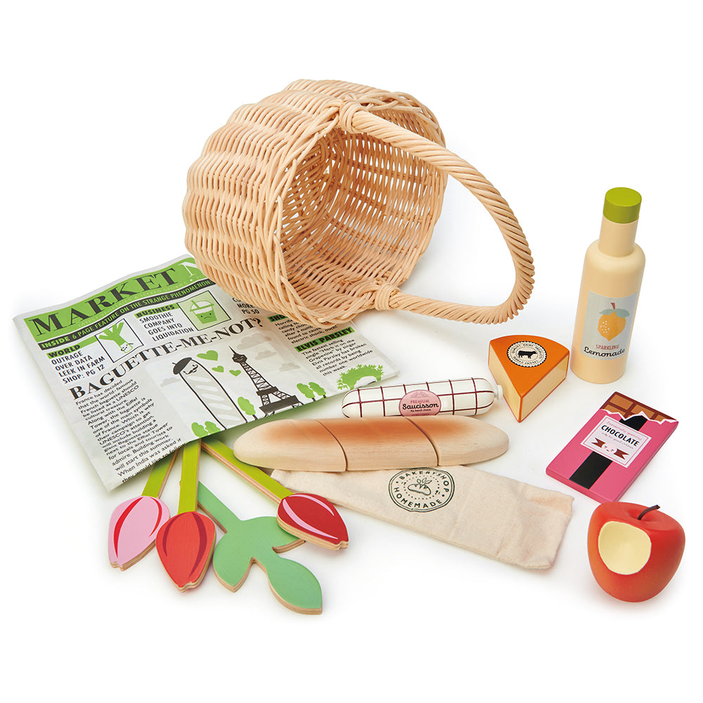 Wicker Shopping Basket - TOYFACTORY