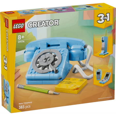 Lego Creator 3 in 1 31174 Retro Telephone Rebuildable Set for Ages 8+ - TOYFACTORY