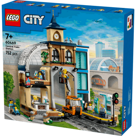 Lego City Trains 60469 Central Train Station Playset for Ages 7 and Up - TOYFACTORY