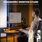 HOMCOM Gaming Desk with Monitor Stand and Sliding Keyboard Tray - TOYFACTORY