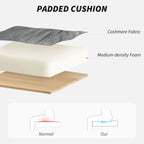 HOMCOM Upholstered Desk Chair with Height Adjustable - TOYFACTORY