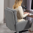 HOMCOM Upholstered Desk Chair with Height Adjustable - TOYFACTORY