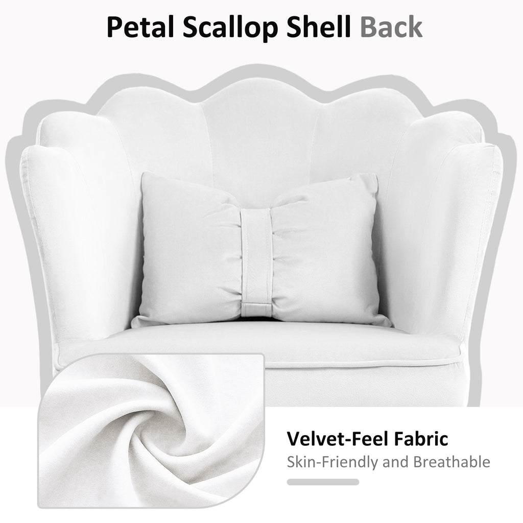 HOMCOM Armless Desk Chair Home Office Chair w/ Wide Seat Tilt Function - TOYFACTORY