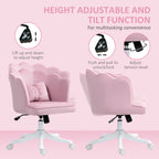 HOMCOM Armless Desk Chair Home Office Chair w/ Wide Seat Tilt Function - TOYFACTORY