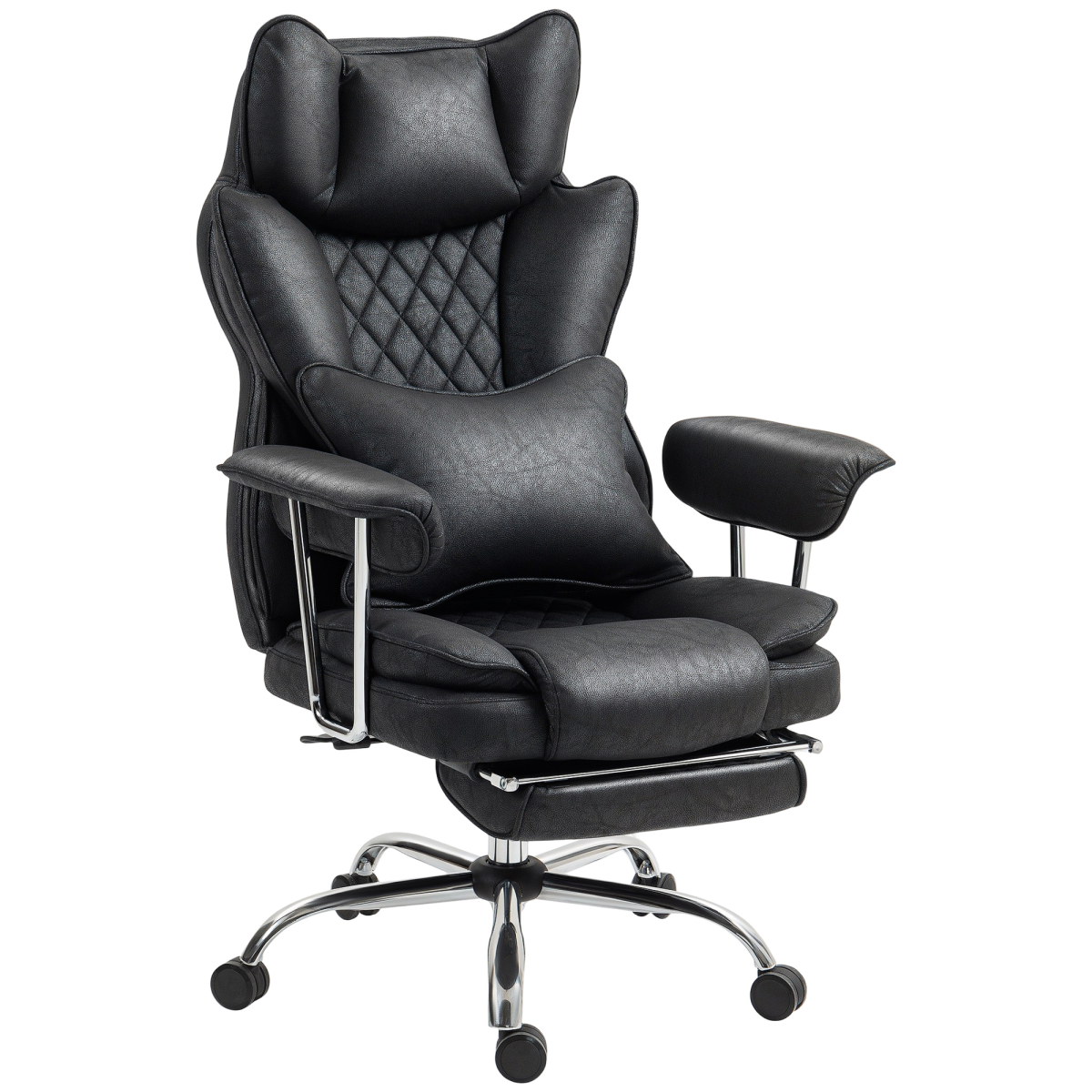 HOMCOM Office Chair, High Back Leathaire Desk Chair for Home - TOYFACTORY