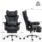 HOMCOM Office Chair, High Back Leathaire Desk Chair for Home - TOYFACTORY