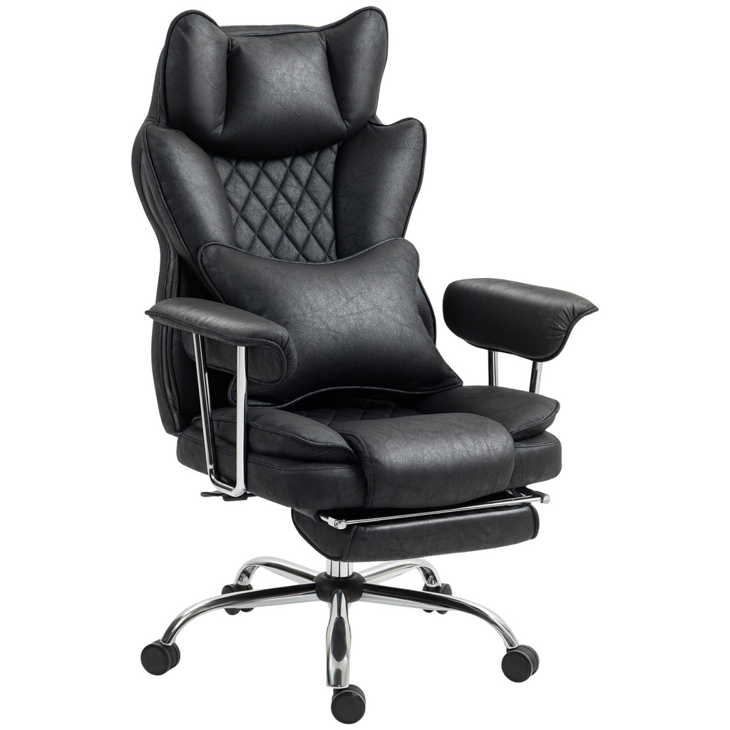 HOMCOM Office Chair, High Back Leathaire Desk Chair for Home - TOYFACTORY
