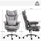 HOMCOM Office Chair, High Back Leathaire Desk Chair for Home - TOYFACTORY