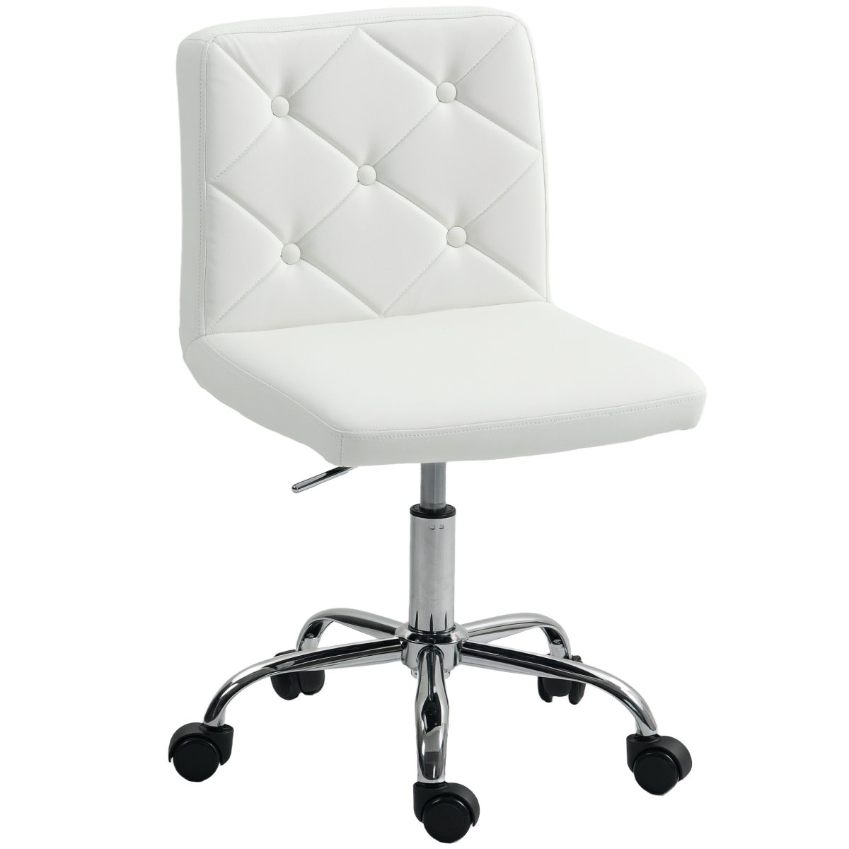 HOMCOM Modern Vanity Computer Desk Chair with Rolling Wheels - TOYFACTORY