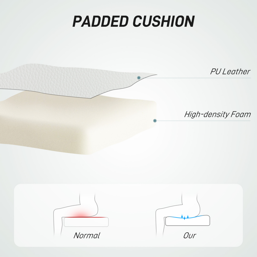 HOMCOM Modern Vanity Computer Desk Chair with Rolling Wheels - TOYFACTORY