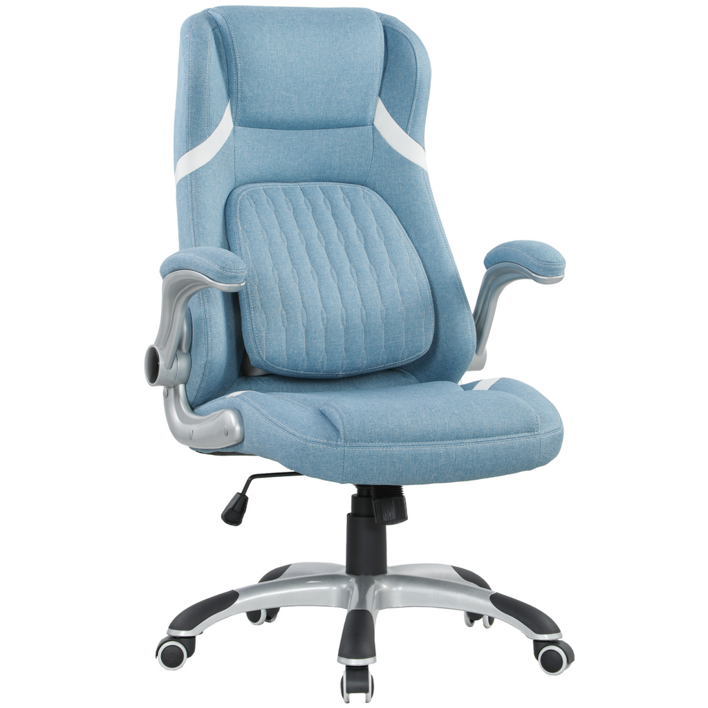 Vinsetto Fabric Office Desk Chair w/ Adjustable Height Tilt Function - TOYFACTORY