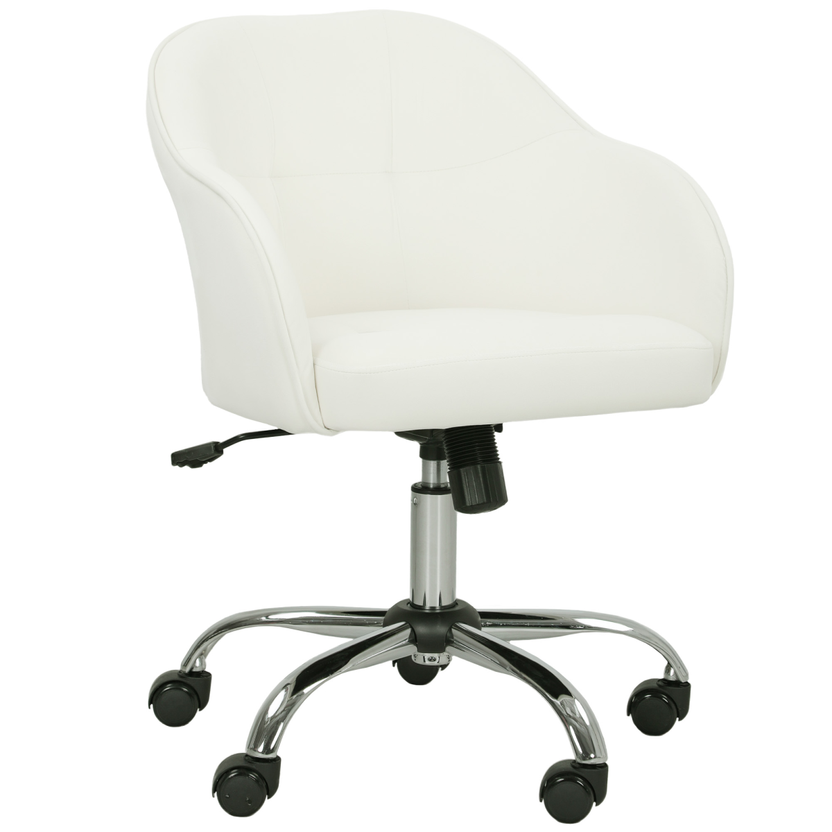 HOMCOM Vanity Chair for Desk, with Height Adjustable, Wheels - TOYFACTORY